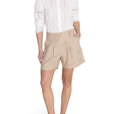 Short Lino Orgánico Mujer Rout Crema RKF