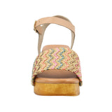 Sandalia Cuero Mujer Geranio Multicolor RKF