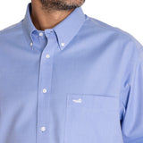 Camisa Manga Larga Algodón Hombre Wor Travel Azul RKF