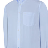 Camisa Manga Larga Algodón Hombre Wf Pb Azul RKF