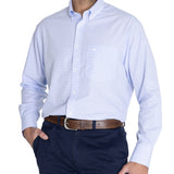 Camisa Manga Larga Algodón Hombre Wf Pb Azul RKF