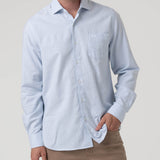 Camisa Manga Larga Algodón Hombre Flasquare Celeste RKF