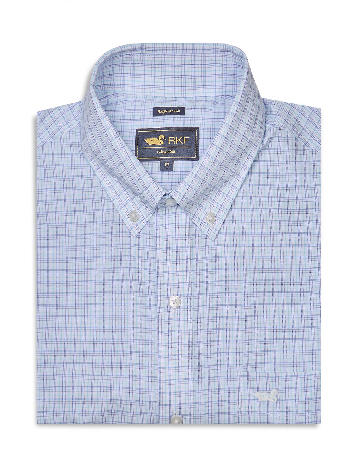 Camisa Manga Larga Algodón Hombre Wf Pb Celeste RKF