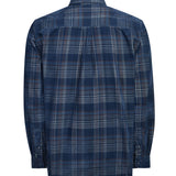 Camisa Manga Larga Algodón Orgánico Hombre Tartancord Azul RKF