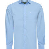 Camisa Manga Larga Algodón Hombre Easysolid Azul RKF