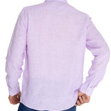 Camisa Manga Larga Lino Orgánico Hombre Linen Rosado RKF