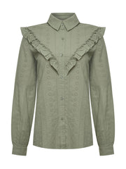 Remera Manga Larga Algodón Orgánico Mujer Margat Verde RKF