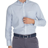 Camisa Manga Larga Algodón Hombre Wf Pb Azul RKF