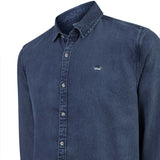 Camisa Manga Larga Hombre Tencel Azul RKF