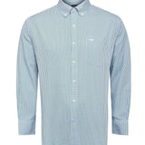Camisa Manga Larga Algodón Hombre Wf Pb Azul RKF