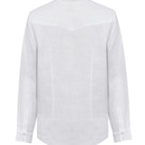 Remera Manga Larga Lino Orgánico Mujer Lirio Blanco RKF