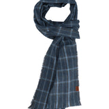 Bufanda Fibras Recicladas Unisex Rkf Scarf Plaid Azul RKF