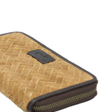 Billetera Mujer Sz Braid Zip Marrón RKF