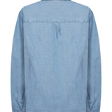 Blusa Manga Larga Algodón Orgánico Mujer Makalu Azul RKF