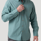 Camisa Manga Larga Algodón Orgánico Hombre Galiton Verde RKF