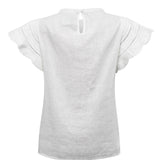 Blusa Manga Corta Algodón Orgánico Mujer Filka Blanco RKF