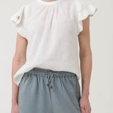 Blusa Manga Corta Algodón Orgánico Mujer Filka Blanco RKF