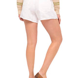 Short Lino Orgánico Mujer Vendres Blanco RKF