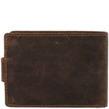 Billetera Cuero Hombre Hu Triple Verde RKF