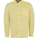 Camisa Manga Larga Algodón Orgánico Hombre Galiton Amarillo RKF