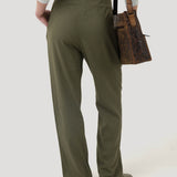 Pantalon Lino Orgánico Mujer Danubio Verde RKF