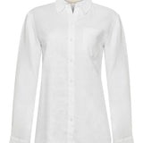 Blusa Manga Larga Lino Orgánico Mujer Lirio Blanco RKF