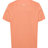 Camisa Manga Corta Lino Orgánico Hombre Linenshort Naranja RKF