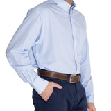 Camisa Manga Larga Algodón Hombre Wf Pb Celeste RKF