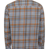 Camisa Manga Larga Algodón Orgánico Hombre Flannel Azul RKF