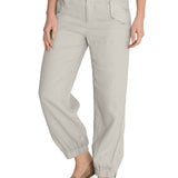 Pantalon Lino Orgánico Mujer Blake Blanco RKF