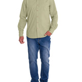 Camisa Manga Larga Algodón Orgánico Hombre Galiton Verde RKF