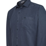 Camisa Manga Larga Tencel Hombre Tencel Azul RKF