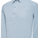 Camisa Manga Larga Tencel Hombre Tencelhalf Azul RKF