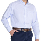 Camisa Manga Larga Algodón Hombre Wf Pb Azul RKF