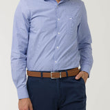 Camisa Manga Larga Algodón Hombre Easylife Azul RKF