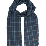 Bufanda Fibras Recicladas Unisex Rkf Scarf Plaid Azul RKF