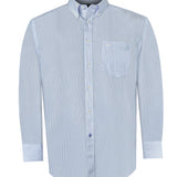 Camisa Manga Larga Algodón Hombre Wf Pb Azul RKF
