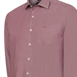 Camisa Manga Larga Algodón Hombre Woolsolid Vino RKF