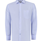 Camisa Manga Larga Algodón Hombre Wf Pc Azul RKF