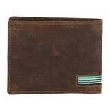 Billetera Cuero Hombre Hu Flag Marrón RKF