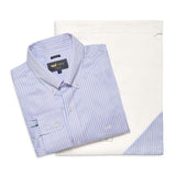 Camisa Manga Larga Algodón Hombre Wf Pb Azul RKF