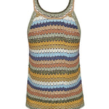 Remera Sin Mangas Algodón Orgánico Mujer Mar Multicolor RKF