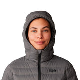 Campera Mujer Deloro Down Fz Hoody Gris Mountain Hardwear
