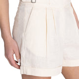 Short Lino Orgánico Mujer Anoum Blanco RKF