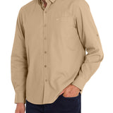 Camisa Manga Larga Algodón Orgánico Hombre Galiton Beige RKF