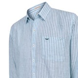 Camisa Manga Larga Hombre Linstripe Azul RKF