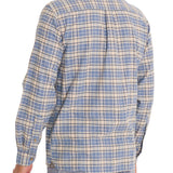 Camisa Manga Larga Algodón Orgánico Hombre Padua Azul RKF