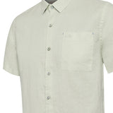 Camisa Manga Corta Lino Orgánico Hombre Linenshort Verde RKF