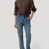 Jeans Algodón Reciclado Mujer Moon Azul RKF