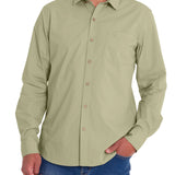 Camisa Manga Larga Algodón Orgánico Hombre Galiton Verde RKF